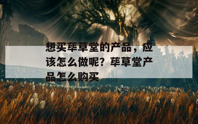 想买荜草堂的产品，应该怎么做呢？荜草堂产品怎么购买