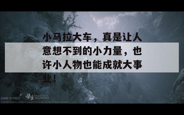 小马拉大车，真是让人意想不到的小力量，也许小人物也能成就大事业！