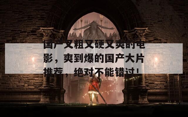国产又粗又硬又爽的电影，爽到爆的国产大片推荐，绝对不能错过！