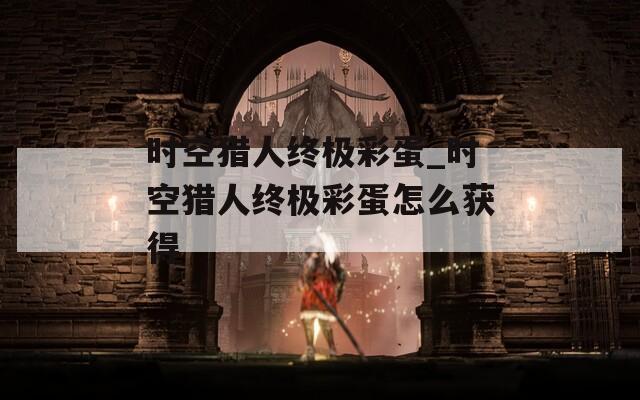 时空猎人终极彩蛋_时空猎人终极彩蛋怎么获得