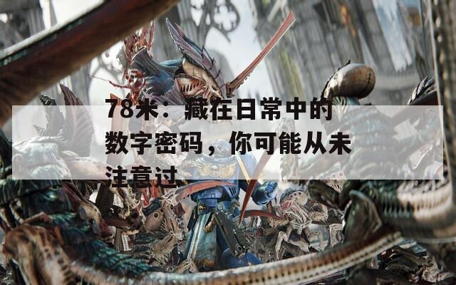 78米：藏在日常中的数字密码，你可能从未注意过