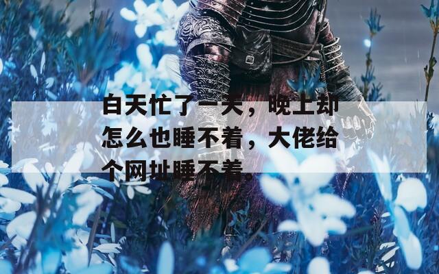 白天忙了一天，晚上却怎么也睡不着，大佬给个网址睡不着。