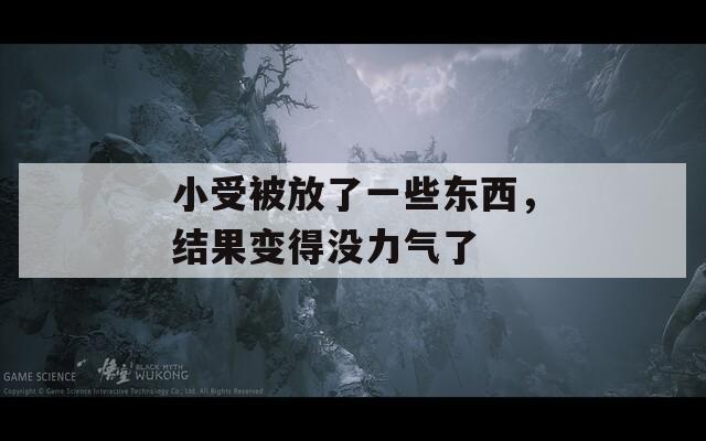 小受被放了一些东西，结果变得没力气了