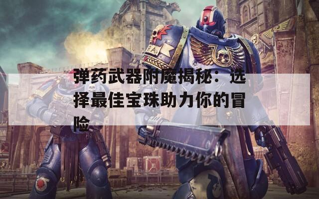 弹药武器附魔揭秘：选择最佳宝珠助力你的冒险