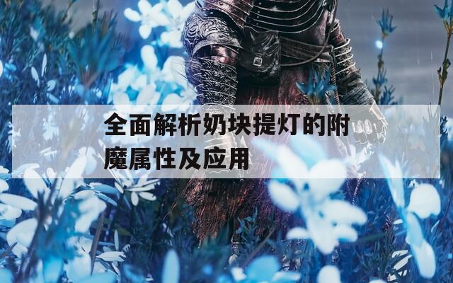 全面解析奶块提灯的附魔属性及应用